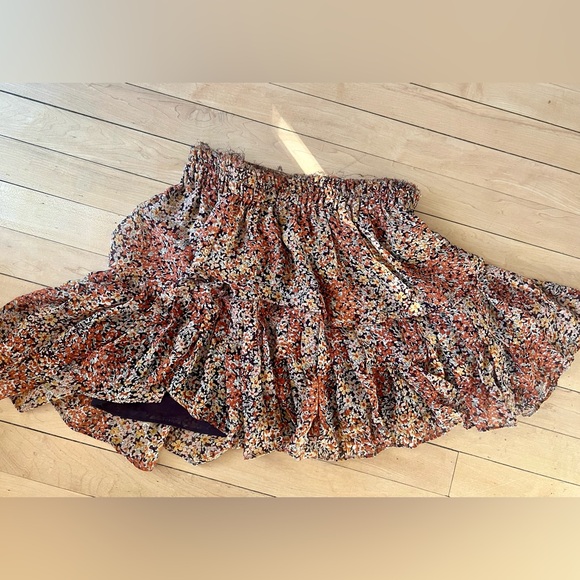 LoveShackFancy 100% Silk Ruffle Mini Skirt - Picture 13 of 14